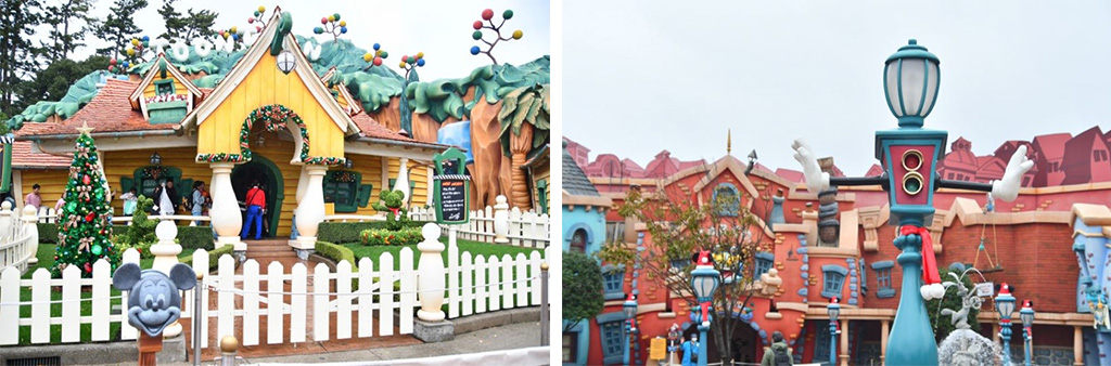 トゥーンタウンのクリスマスの装飾/東京ディズニーランド（千葉県/浦安市）