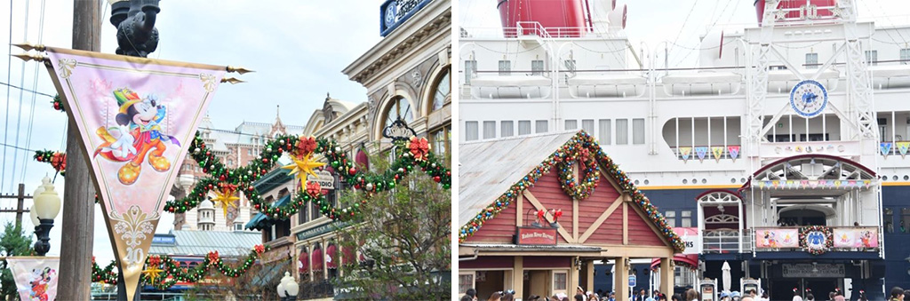 ニューヨークエリアのクリスマス装飾/東京ディズニーシーのクリスマス（千葉県/舞浜市）