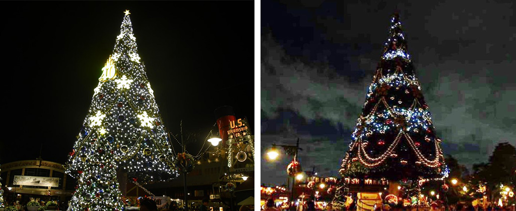 点灯されたクリスマスツリー/東京ディズニーシーのクリスマス（千葉県/舞浜市）