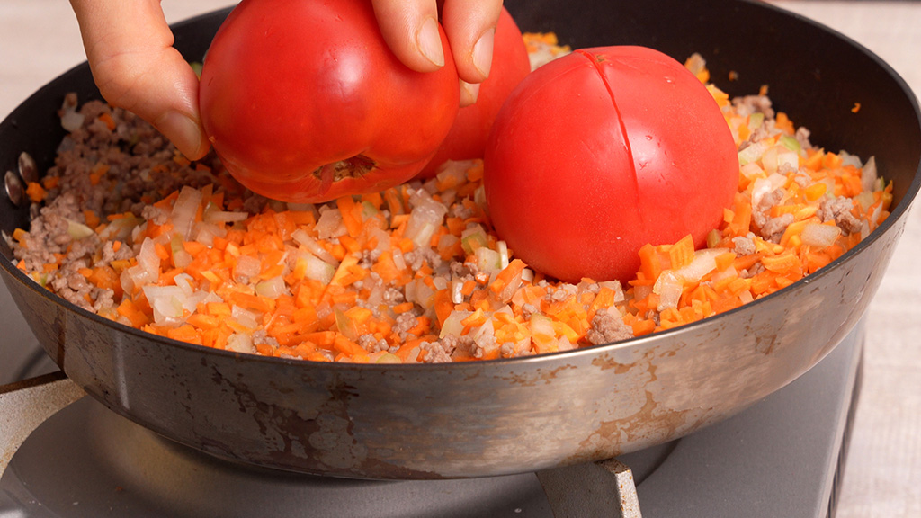 基本の簡単ミートソースの作り方③