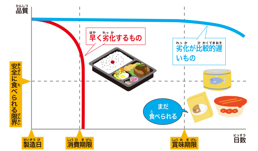 賞味期限と消費期限/
【SDGs17の目標を解説】目標⑫「つくる責任 つかう責任」