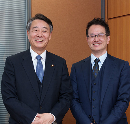 （左）海江田先生（右）伊藤先生