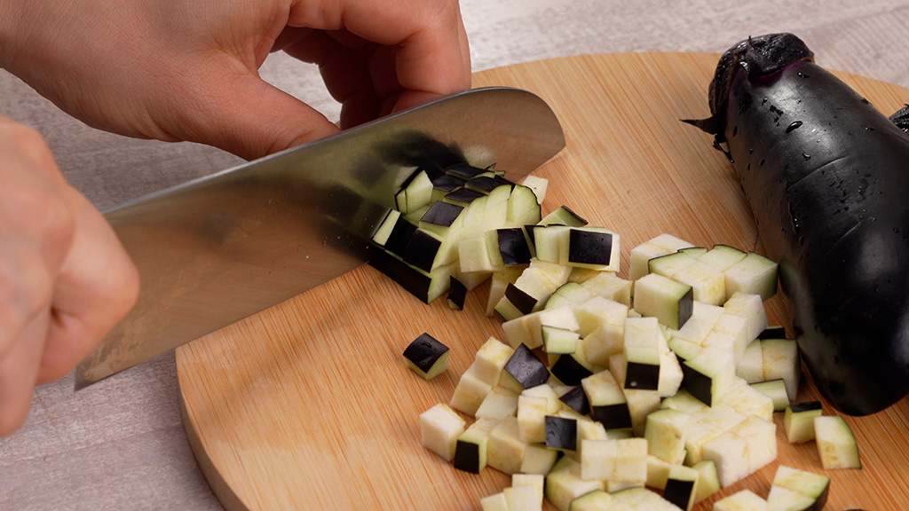 なす肉味噌の作り方②