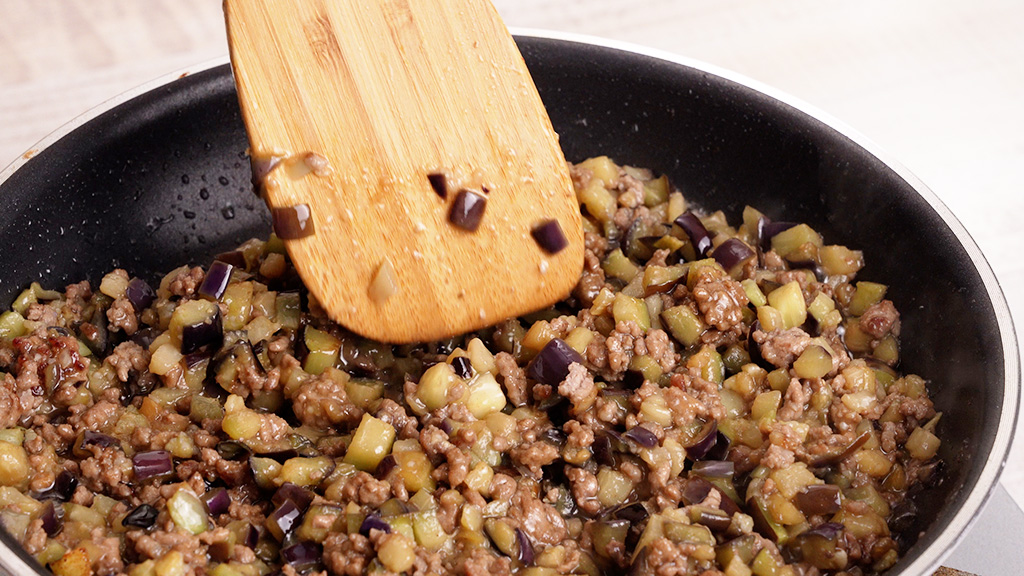 なす肉味噌の作り方④