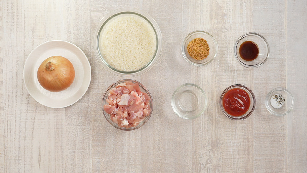 無煙チキンライスの材料