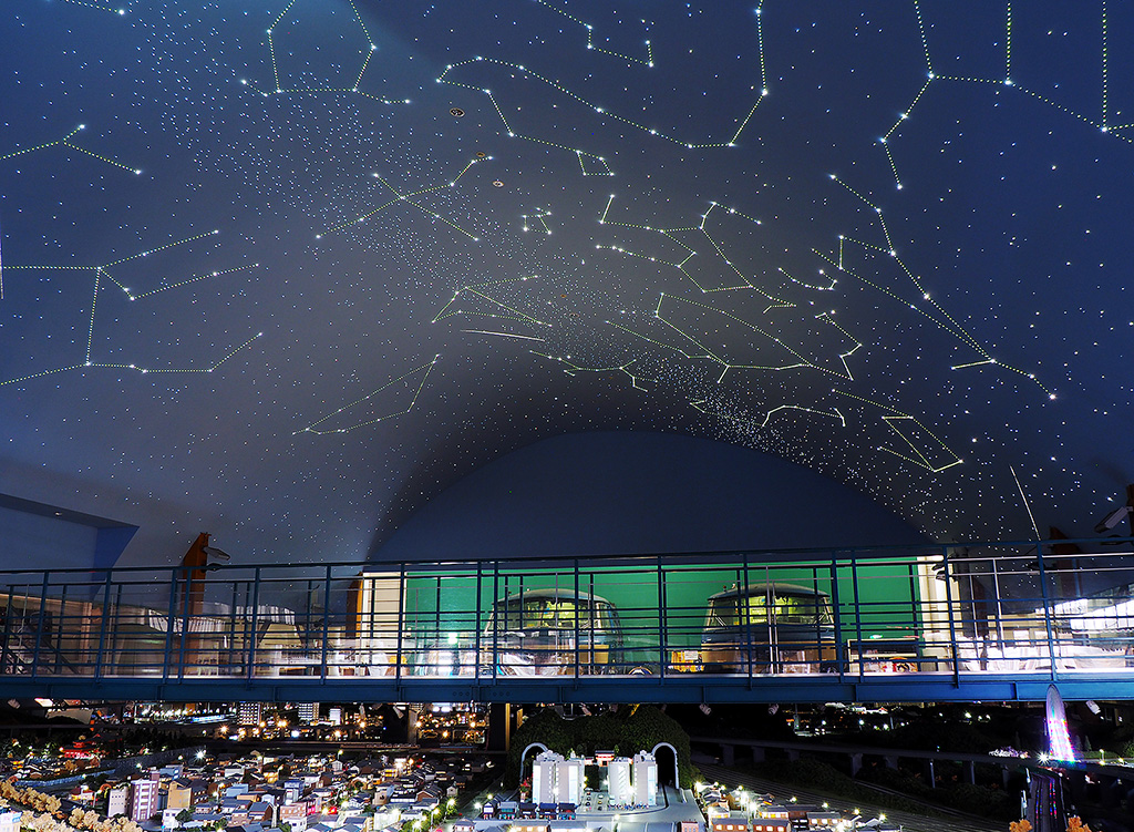 1日3回演出される約10分間の夜のシーン／ジオラマ 京都 JAPAN（京都府／京都市）