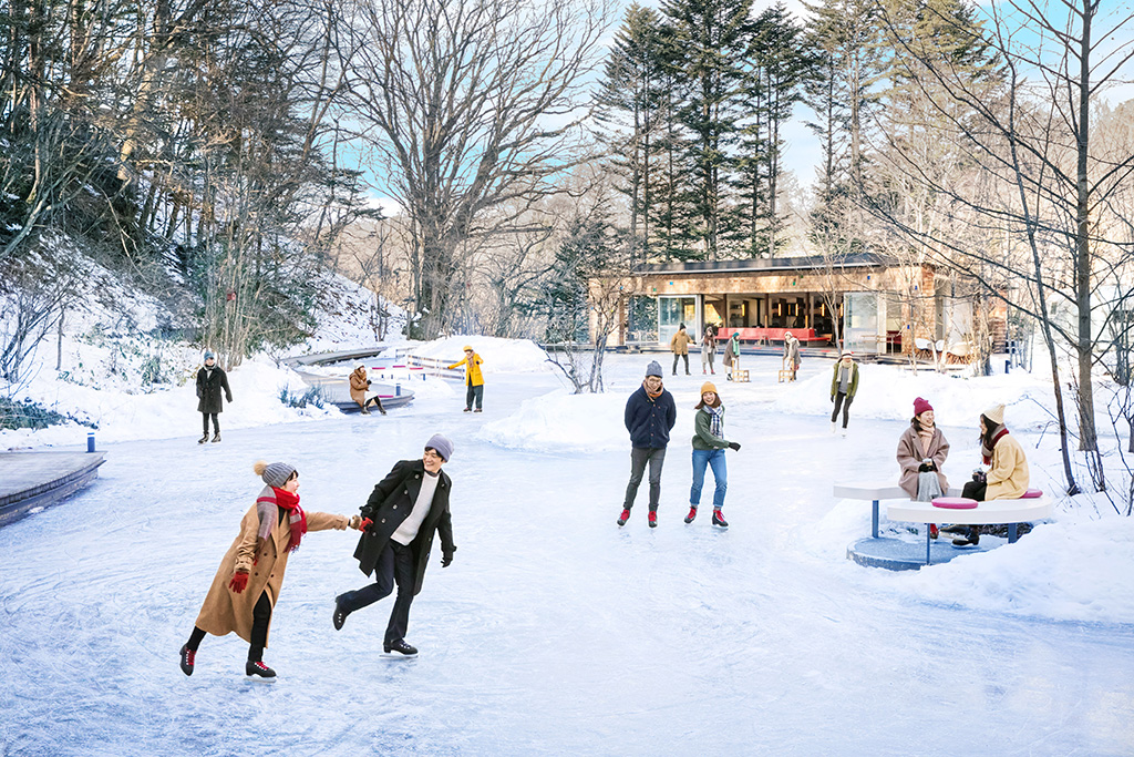 天然氷のスケートリンク/軽井沢フローズンフィールド（長野県/軽井沢町）