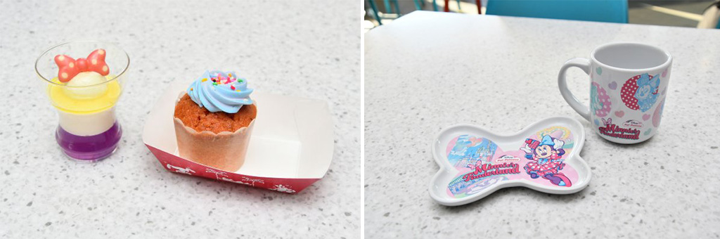各スウィーツとスーベニアカップ＆プレート/東京ディズニーランド（千葉県/舞浜市）