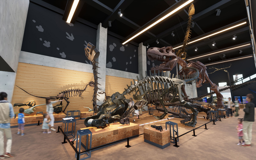 御所浦恐竜の島博物館ではティラノサウルスなどの全身骨格なども展示される予定/天草市立御所浦白亜紀資料館(熊本県/天草市)