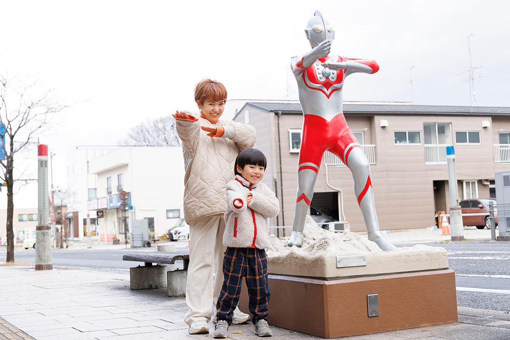 ゾフィーと同じポーズで記念撮影（福島県/須賀川市）