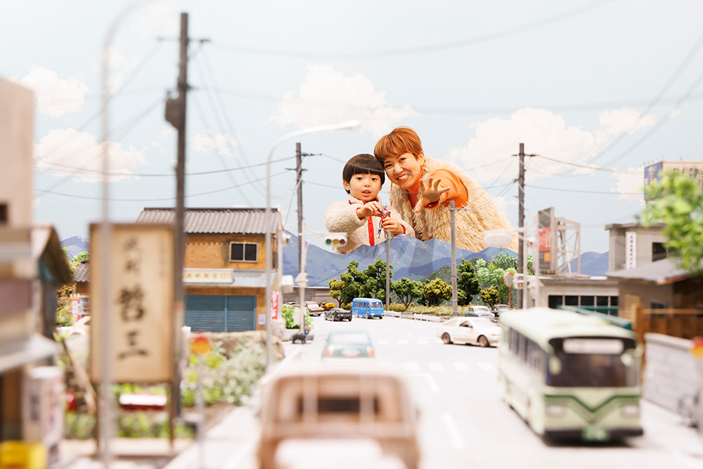 2階ミニチュアセットのフォトスポット（福島県/須賀川市）