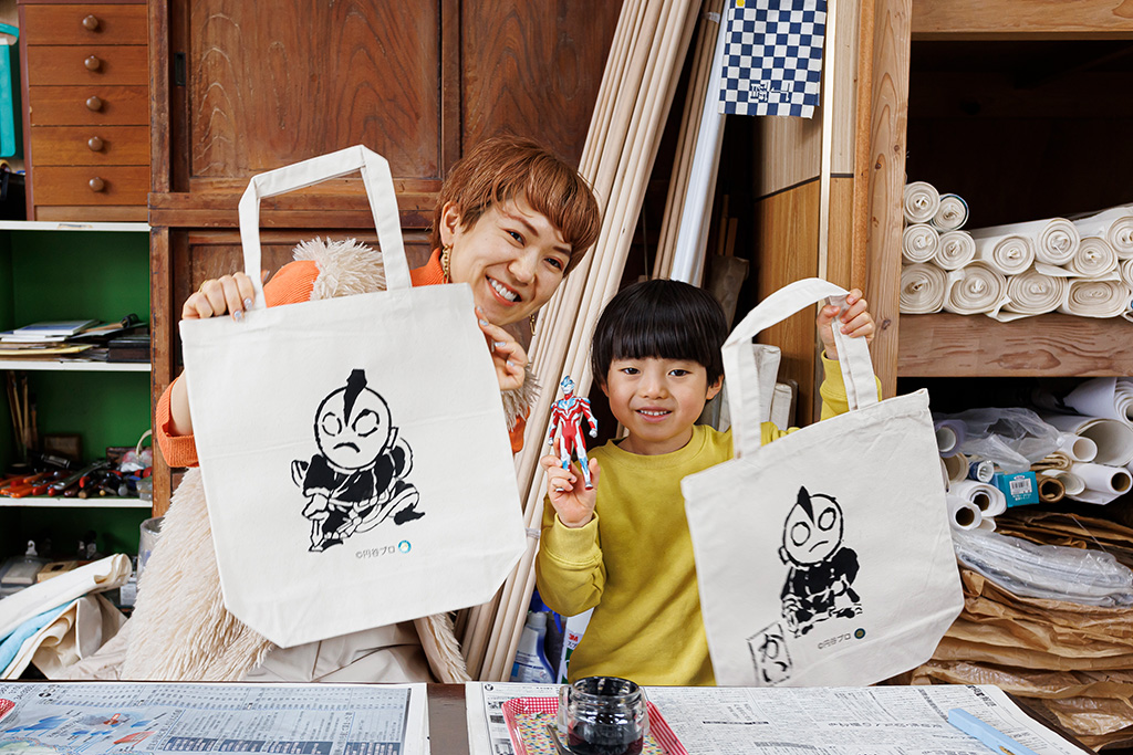 トートバック絵付け体験/須賀川絵のぼり 吉野屋（福島県/須賀川市）