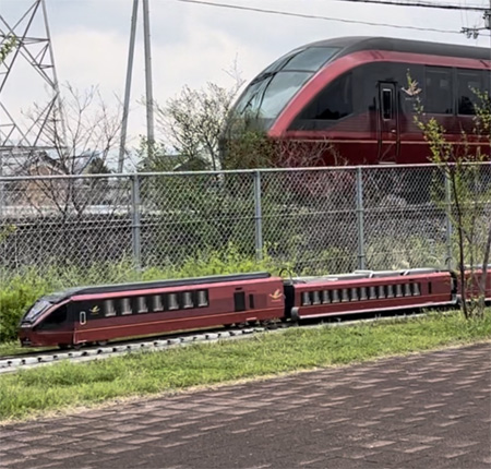 実物の列車と同じミニ列車も走る／まほろば健康パーク ファミリー鉄道（奈良県／大和郡山市）