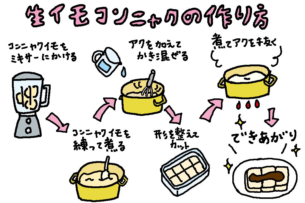 生イモコンニャクの作り方/群馬県の特産品【こんにゃく】