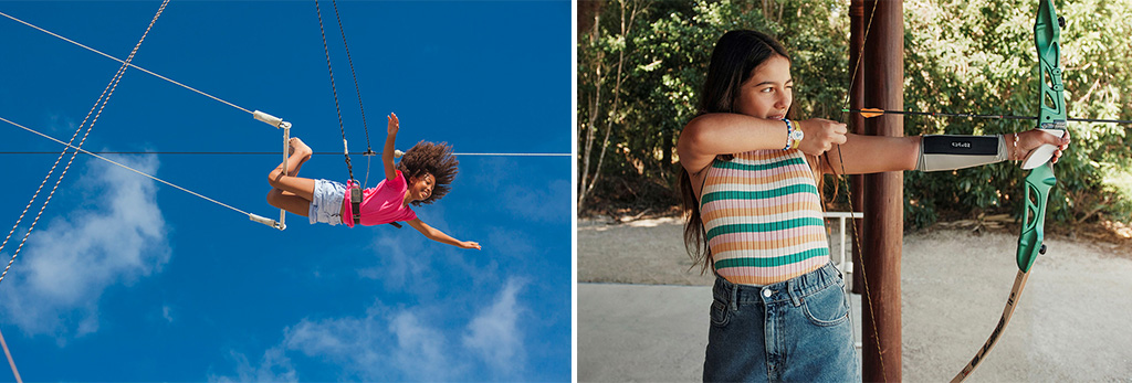 「空中ブランコ」「アーチェリー」/クラブメッド・北海道 トマム（北海道）