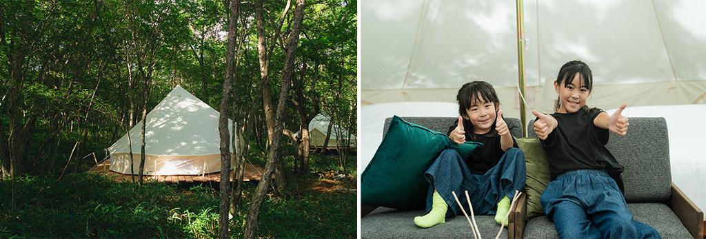 グランピングの様子/BUB RESORT Yatsugatake（山梨県）　