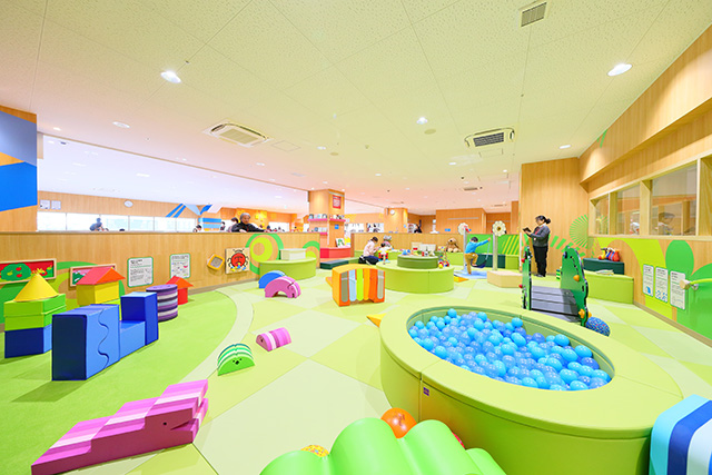 たくさんのおもちゃやミニ遊具は0〜2歳向け／BOAT KIDS PARK Mooovi浜名湖