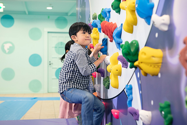 こばんざめクライミング／サメのお腹に沿って移動／ラグーナテンボス ラグナシア