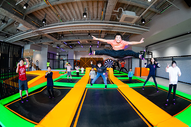 全力で飛び跳ねてトランポリンを楽しめる／TOBUPARA