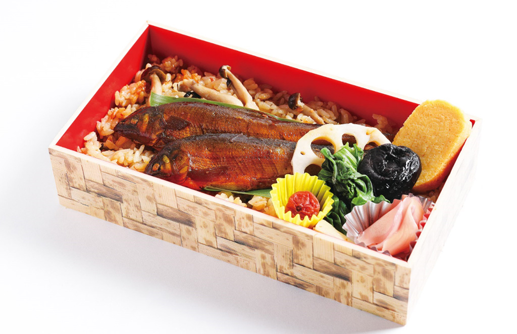 駅弁「（有）みなみの風　鮎屋三代」/SL人吉お見送りイベント in 久留米駅（福岡県）