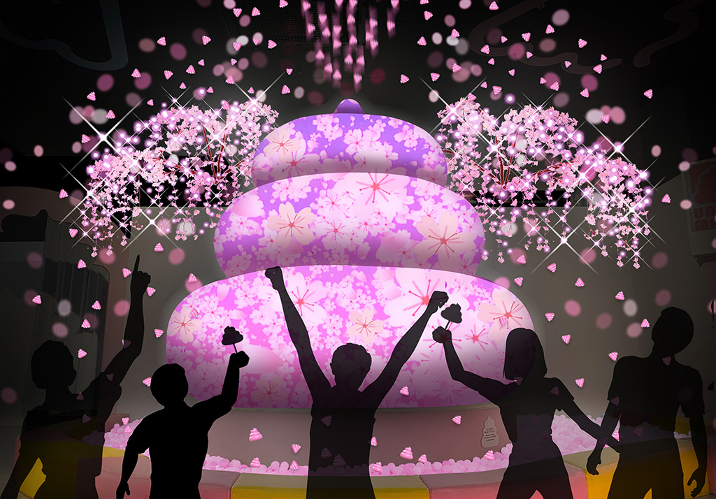 春限定のプロジェクションマッピング/「満開!!うんこ桜2024」（東京都/江東区）
