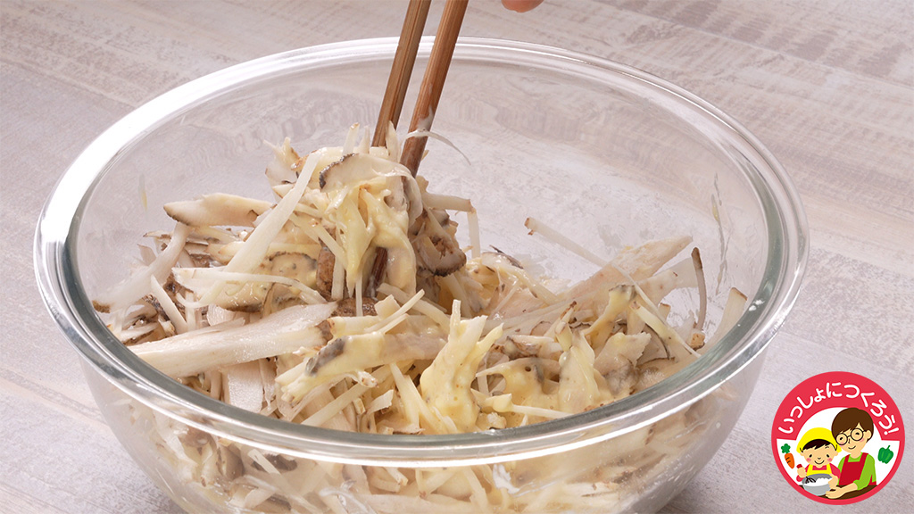 ごぼじゃがポテトの作り方②/子どもが苦手な野菜レシピ【ごぼう】