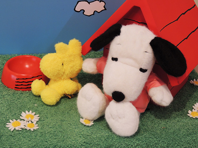 ワークショップで作ったぬいぐるみのフォトスポット/スヌーピーミュージアム(東京都/町田市)