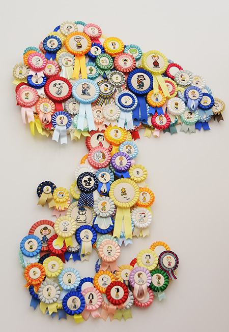 バッジでできたスヌーピー/スヌーピーミュージアム(東京都/町田市)