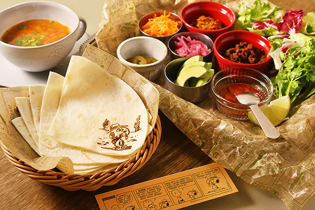 スパイクのメキシカンタコス スープ付き/スヌーピーミュージアム(東京都/町田市)