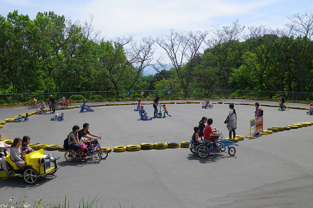 変わった形の自転車が無料で利用できる／山梨県立愛宕山こどもの国（山梨県／甲府市）