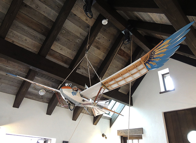 「飛行機乗りの塔」の室内のオーニソプター/ジブリパーク（愛知県/長久手市）