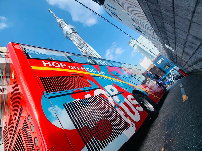 「レッドコース」から見えるスカイツリー/スカイホップバス東京（東京都）