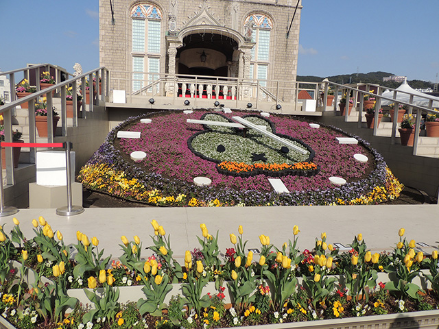 「アムステルダム広場」の花時計/ハウステンボス(長崎県/佐世保市)