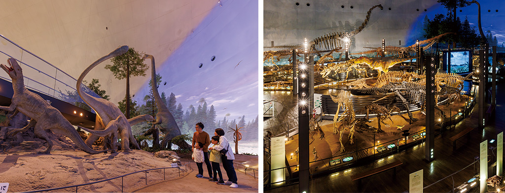 ジオラマ「中国四川省の恐竜たち」/福井県立恐竜博物館（勝山市）