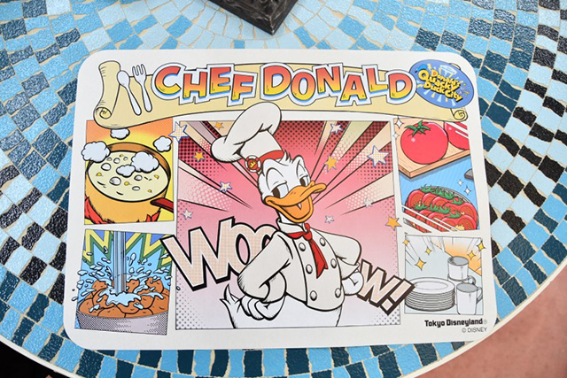 シェフ姿のドナルドが描かれたオリジナルランチョンマット/東京ディズニーランド(千葉県/浦安市)
