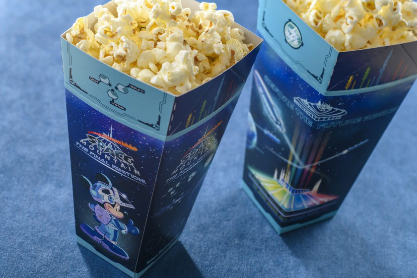 トゥモローランドの期間限定デザインのポップコーンレギュラーボックス/東京ディズニーランド（千葉県/舞浜市）