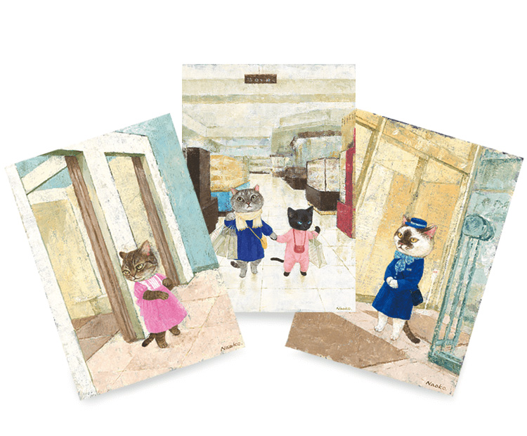 物販コーナーのグッズ/隙あらば猫 町田尚子絵本原画展(京都府/京都市)