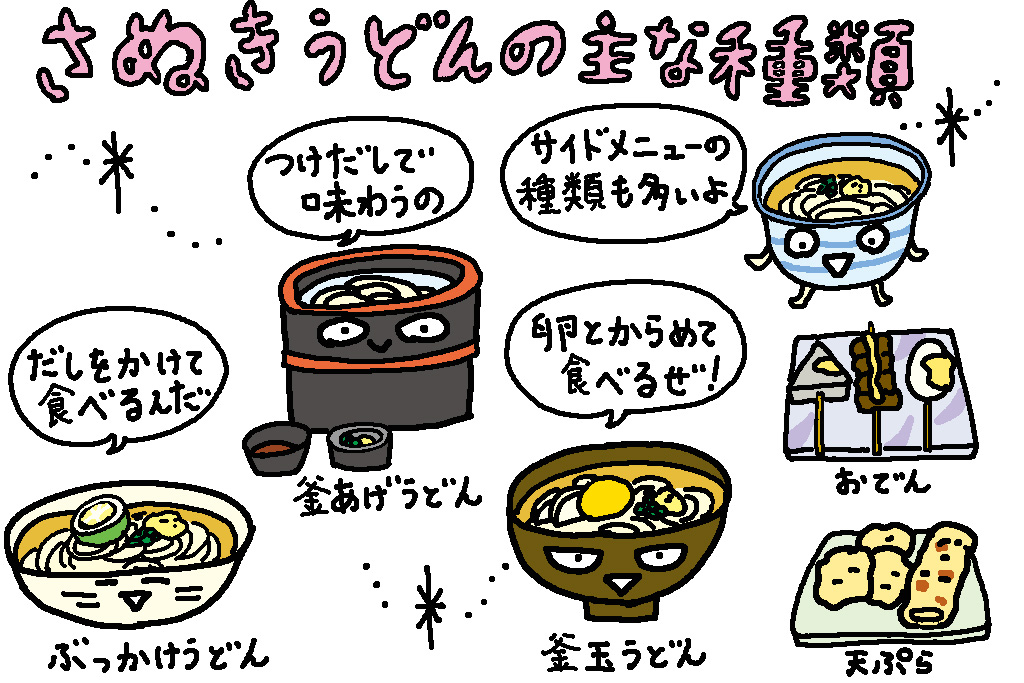 さぬきうどんの主な種類/香川県の特産品「うどん」