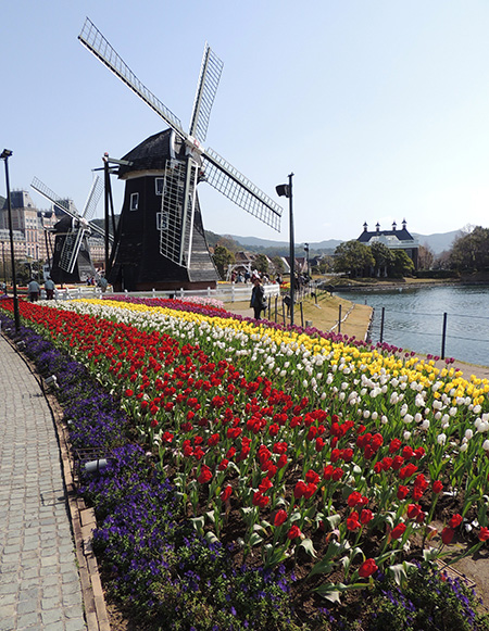 チューリップが咲き誇るハウステンボス（長崎県/佐世保市）