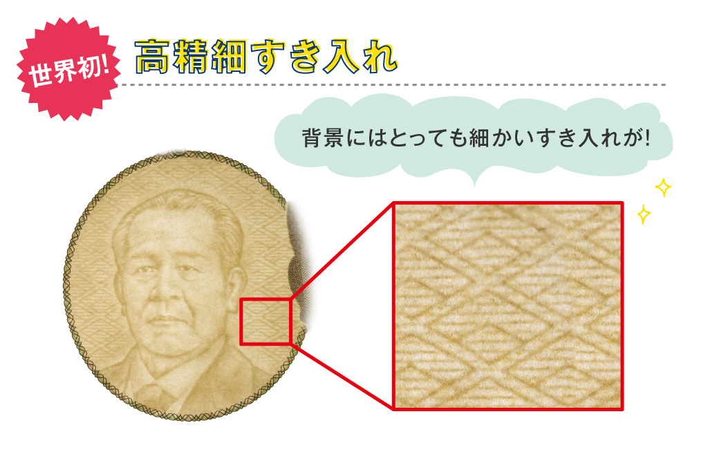 新紙幣｜高精細すき入れ