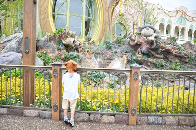 ファンタジースプリングスホテル側のロックワーク/東京ディズニーシー(千葉県/浦安市)