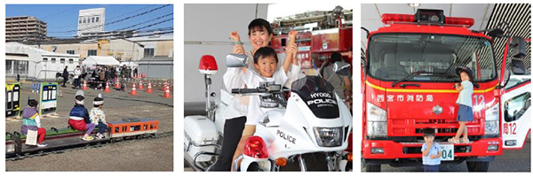 はたらくのりものと記念撮影や乗車体験/甲子園キッズフェスタ~2024 Vol.1~(兵庫県/西宮市)