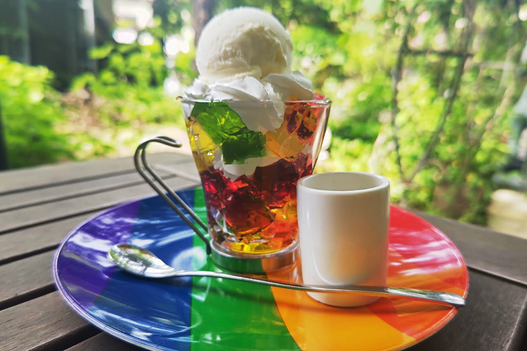 レインボーをテーマにしたメニュー/レインボーアンブレラスカイ(群馬県/高山村)