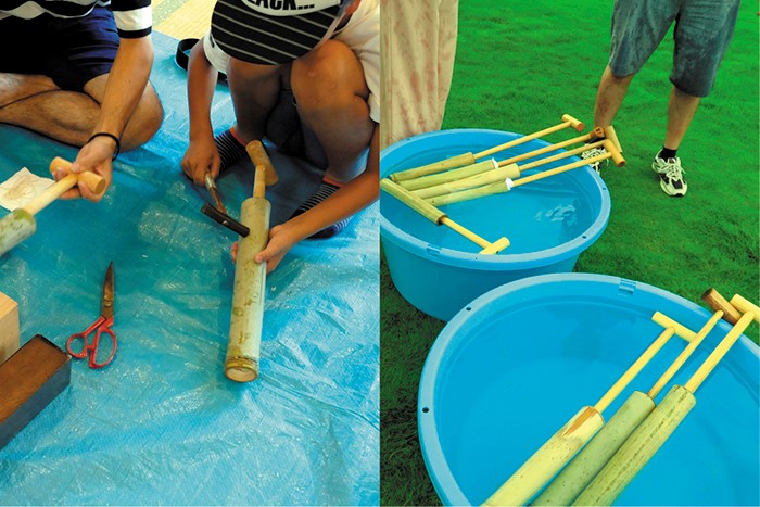 「親子でつくる竹筒水鉄砲」イメージ/ロックハート城（群馬県／吾妻郡）