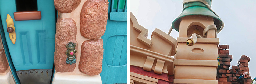 トゥーンタウンの消防署のボタンとホース/ディズニーランド2024年夏