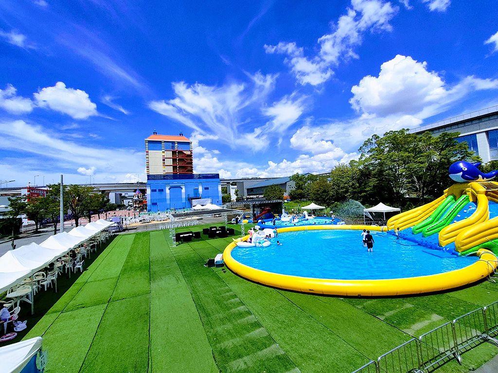 スライダー付きアイランドプール/あわあわスプラッシュガーデン(愛知県/名古屋市)