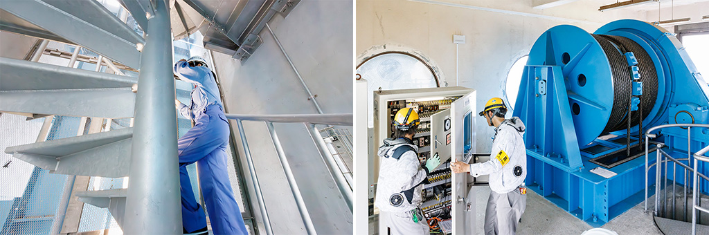 岩淵水門操作体験のイベントの様子