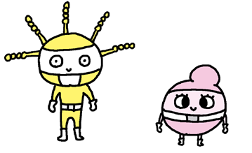 ＜発酵戦隊キンレンジャー＞コウジキーン（左）、コウボキーナ（右）
