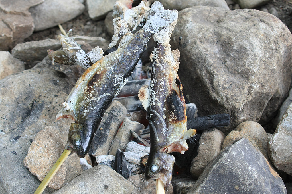 河原でのBBQ/神越渓谷マス釣り場(愛知県/豊田市)