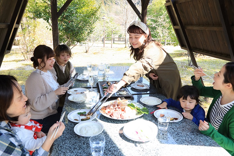 施設内のBBQガーデン/奥伊勢フォレストピア(三重県/大台町)